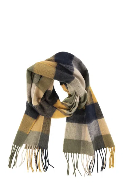Barbour Tattersall Large Scarf In Brown