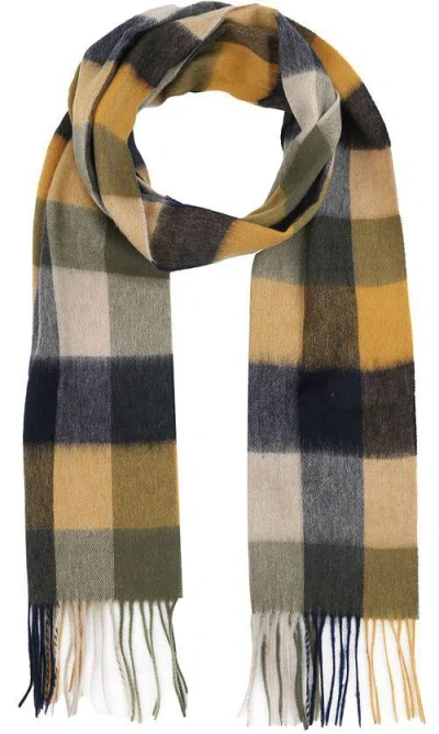 Barbour Tattersall Scarf In Forest Mist