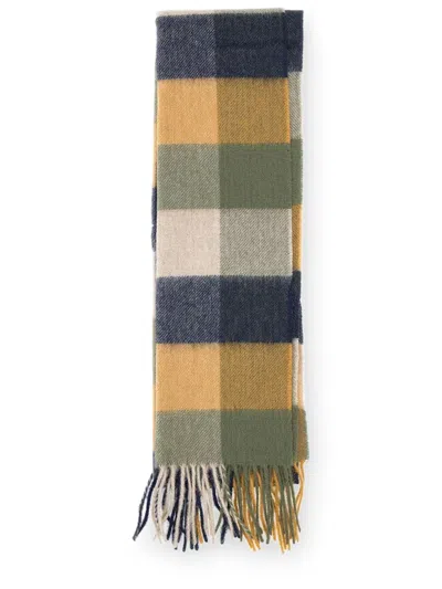 Barbour "tattersall" Scarf In Gold