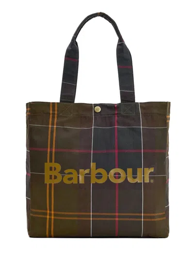 Barbour Telfield Tartan Tote Bag In Multi