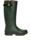 Barbour Tempest Buckled Rain Boots In Green