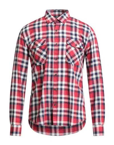 Barbour The Steve Mcqueen Collection Man Shirt Red Size S Cotton