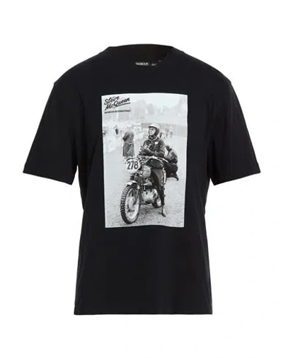 Barbour The Steve Mcqueen Collection Man T-shirt Black Size Xxl Cotton