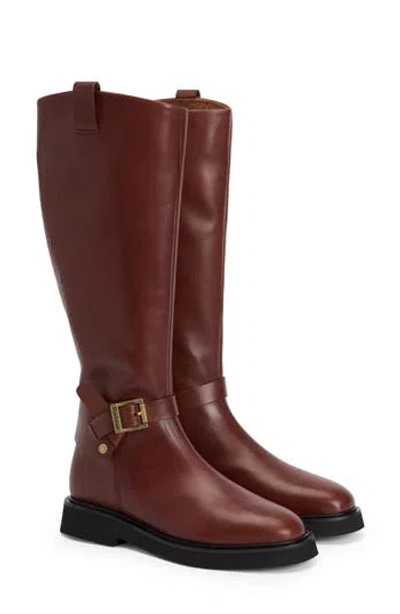Barbour Theodora Knee High Boot In Conker