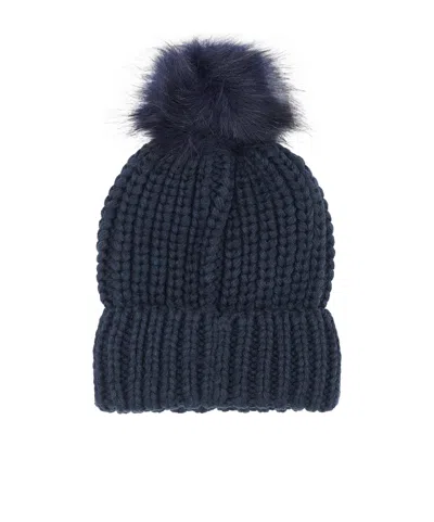 Barbour Thick-knit Fuzzy Cold Cap In Blue