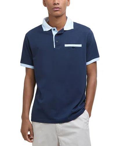 Barbour Thurne Tipped Tailored Fit Polo Shirt In Navy