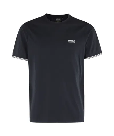 Barbour Tipped Cuff T-shirt In Black