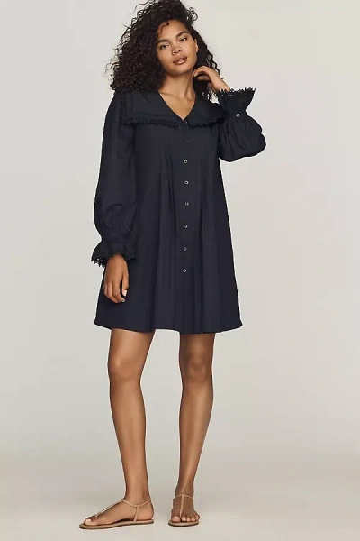 Barbour Tisbury Cotton Mini Dress In Blue