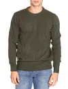 Barbour Lambswool Blend Sweater With Classic Crew Neck In Forest