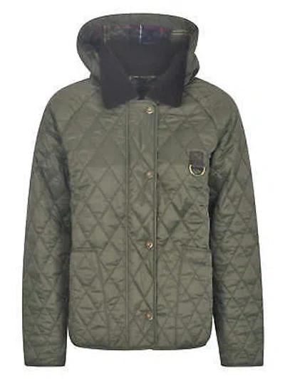 Pre-owned Barbour Tobymony Hooded Quilted Jacket In Olive Classic