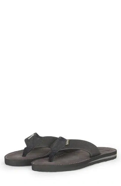 Barbour Toeman Flip Flop In Black