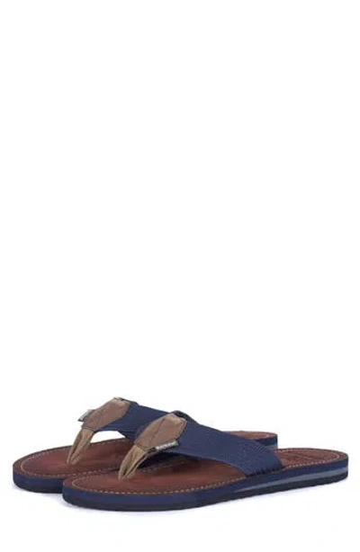 Barbour Toeman Flip Flop In Blue