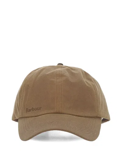 Barbour Tonal-logo Baseball Cap In Brown