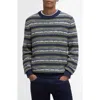 Barbour Topcliffe Patterned Knit Sweater In Blue