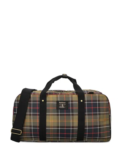 Barbour Torridon Tartan-check Travel Bag In Black