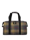 Barbour Torridon Tartan-check Weekend Bag In Black