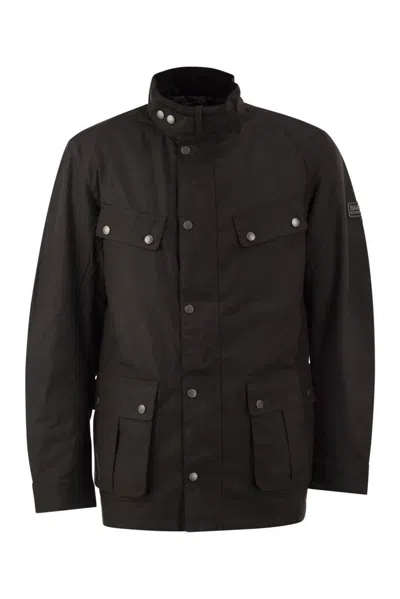 Barbour Tourer Duke Waxed Military-style Jacket In Multi