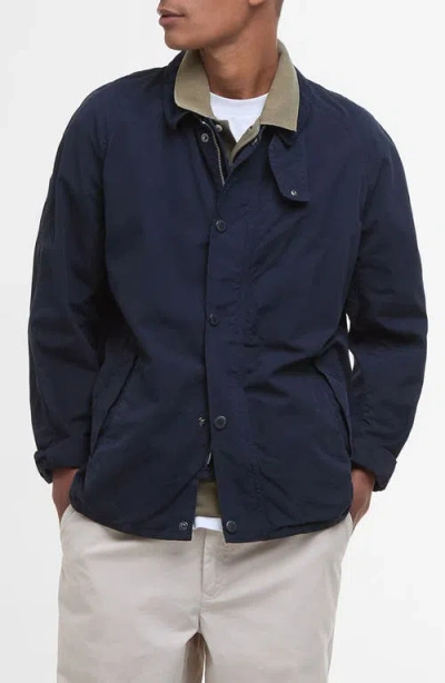 Barbour Tracker Mens Casual Jacket In Navy