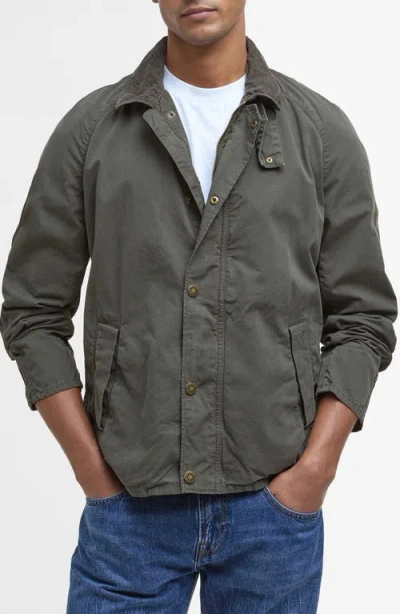 Barbour Tracker Mens Casual Jacket In Olive