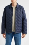 Barbour Tracker Diamond Quilted Jacket In Blue
