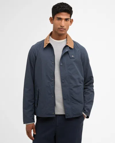 Barbour Tracker Mens Showerproof Jacket In Blue
