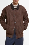 Barbour Tracker Wool Jacket In Brown