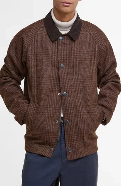 Barbour Tracker Wool Jacket In Brown