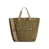 Barbour Transport 3 Way Tote Bag Backpack In Dusky Green