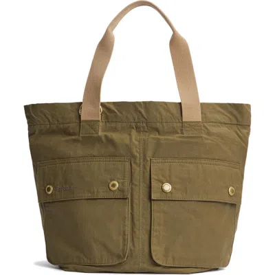 Barbour Transport Carryall Tote In Dusky Green
