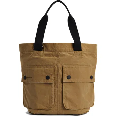 Barbour Transport Carryall Tote In Golden Khaki