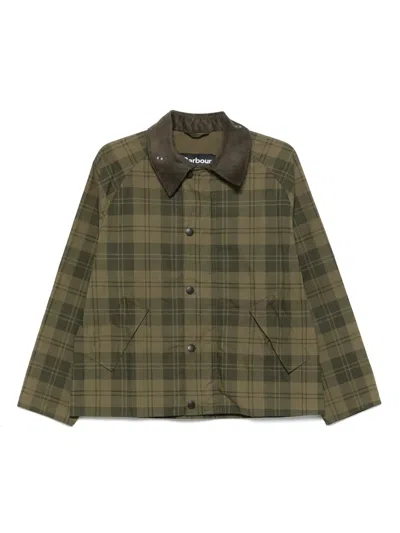 Barbour Transport Check Jacket In Green