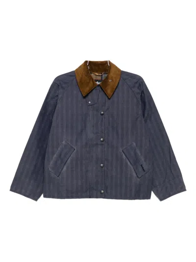 Barbour Transport Corduroy-collar Jacket In Blue