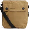 Barbour Transport Cotton Canvas Crossbody Bag In Golden Khaki