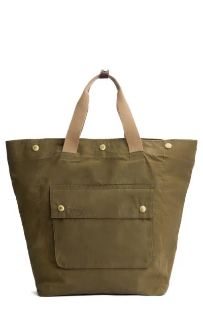 Barbour Transport Cotton Canvas Tote In Dusky Green