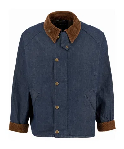 Barbour Transport Denim Casual Jacket In Blue