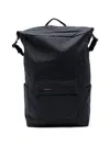 Barbour Transport Foldover Backpack In Black