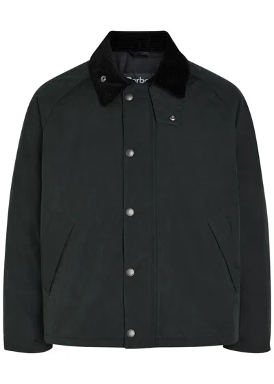 Barbour Transport Padded Cotton-blend Jacket In Black