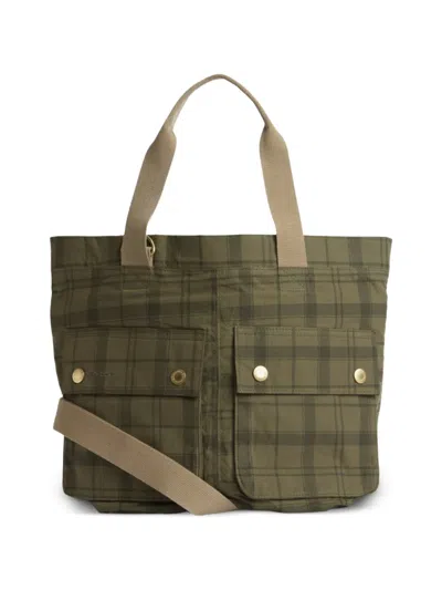 Barbour Transport Tartan-checked Tote Bag In Green