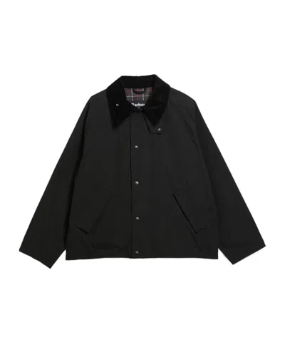 Barbour Transporter Oversized Casual Jacket In Black