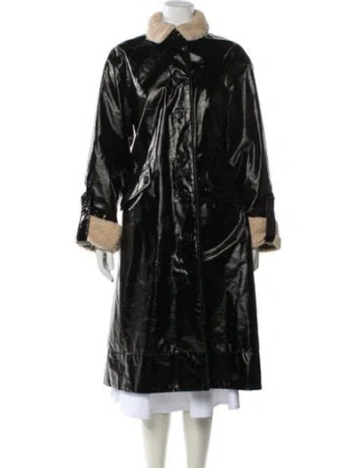 Pre-owned Barbour Trench Coat In Black