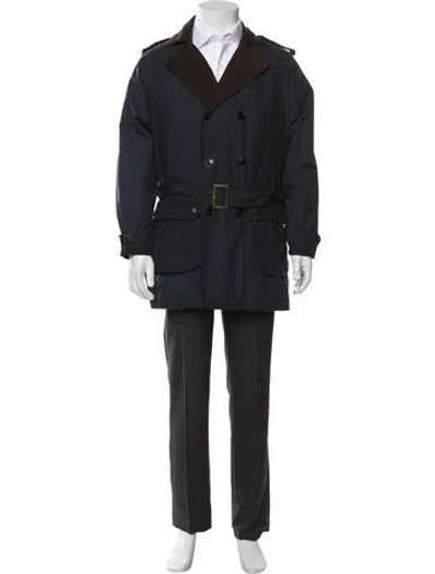 Pre-owned Barbour Trench Coat In Black