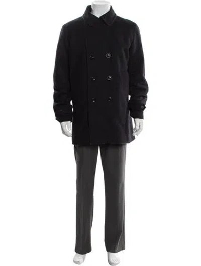 Pre-owned Barbour Trench Coat In Blue