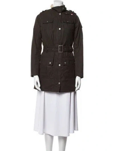 Pre-owned Barbour Trench Coat In Brown