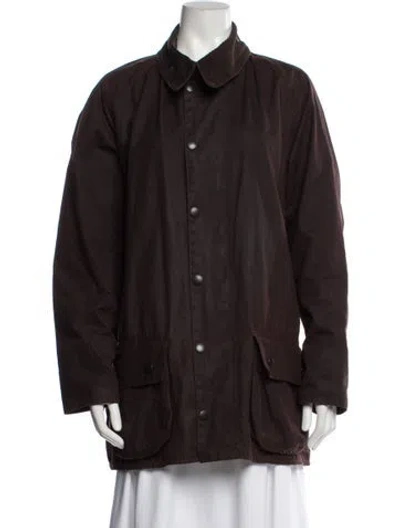Pre-owned Barbour Trench Coat In Brown
