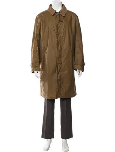 Pre-owned Barbour Trench Coat In Brown