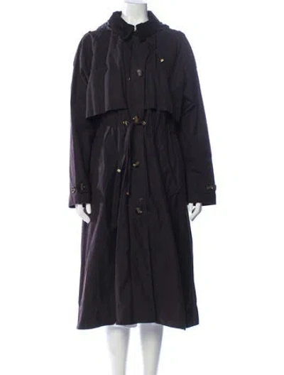 Pre-owned Barbour Trench Coat In Gray