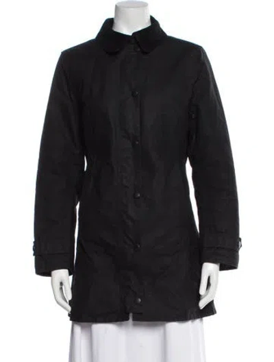 Pre-owned Barbour Trench Coat In Gray