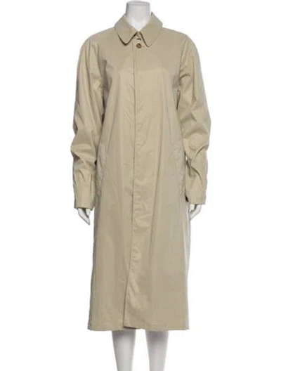 Pre-owned Barbour Trench Coat In Gray