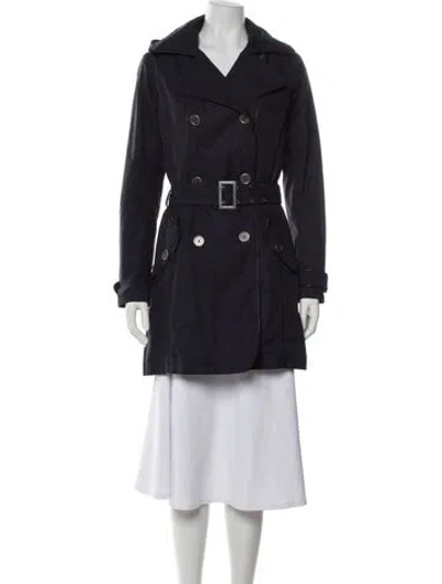 Pre-owned Barbour Trench Coat In Gray