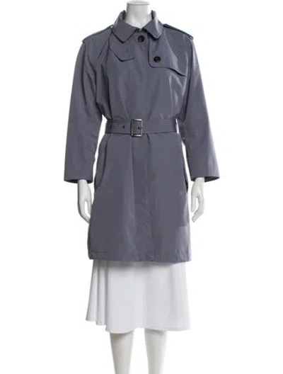 Pre-owned Barbour Trench Coat In Gray